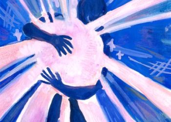 Anak-anak Afrika Sedang Makan di Warung Tegal